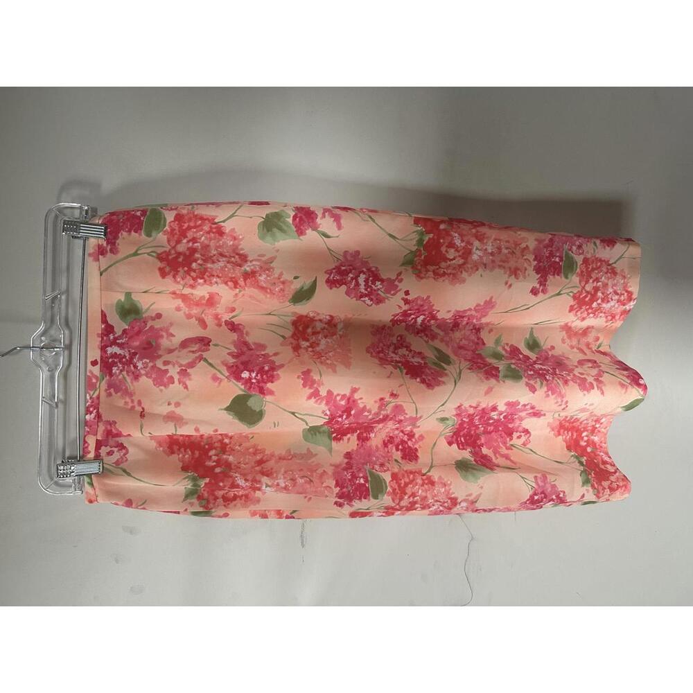 Michele Women's Floral Pink Midi Skirt 8P